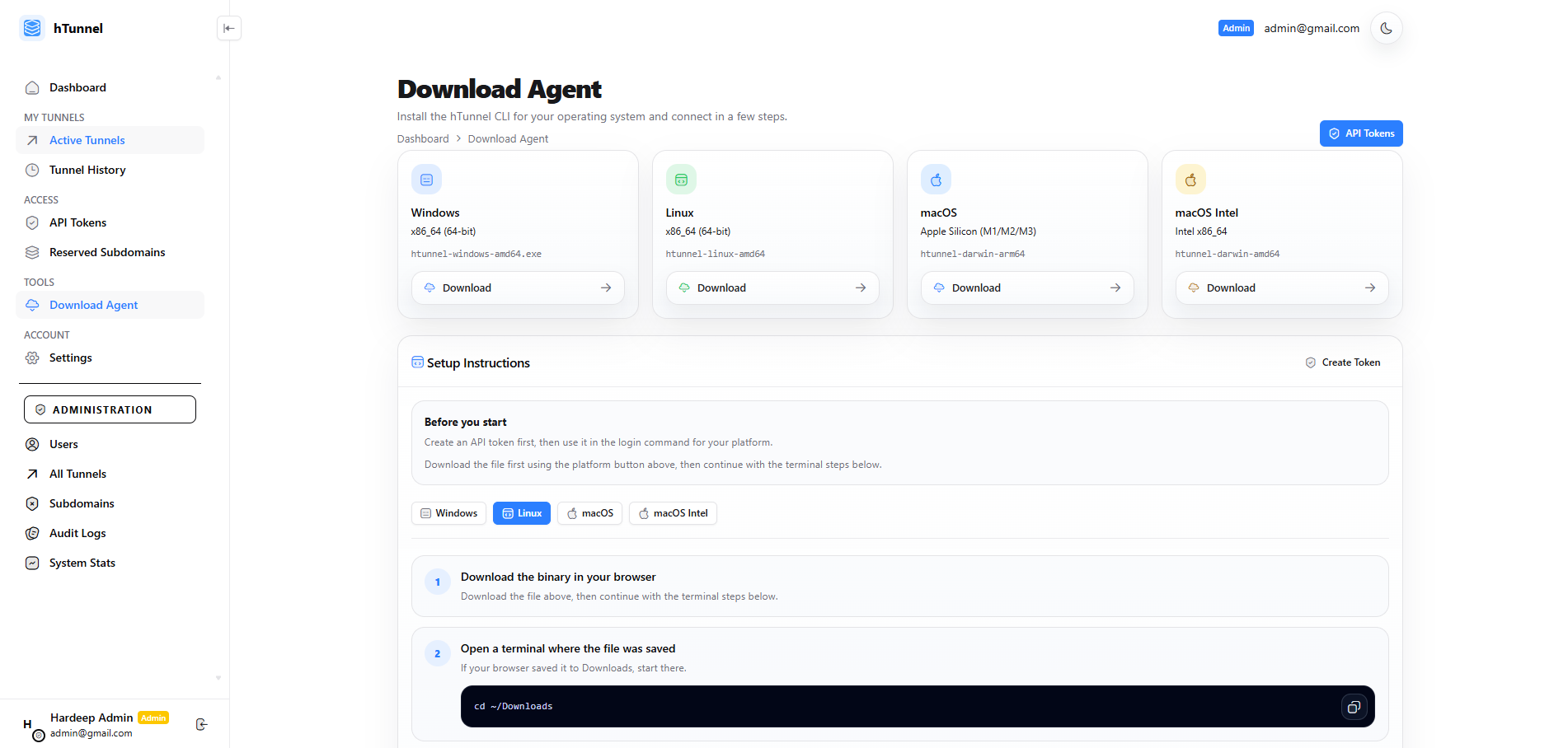 hTunnel — Download Agent